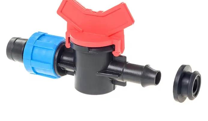 Кран стартовий з гумкою для стрічки крапельного поливу